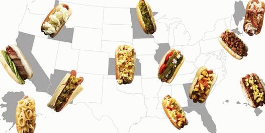 Fotografija 50 hot-dogova u američkim državama