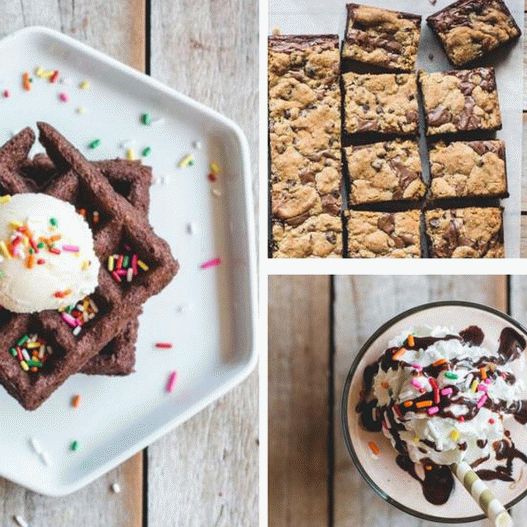 Fotografija s 5 opcija za deserte koji se mogu pripremiti od mješavine za brownie