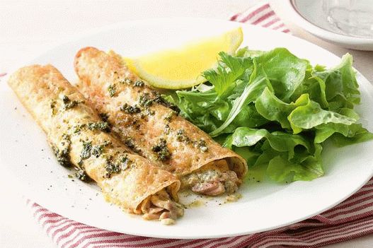 Foto palačinke sa lososom u vinskom umaku