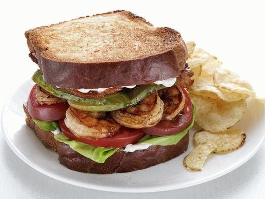 Foto BLT sendvič od škampa