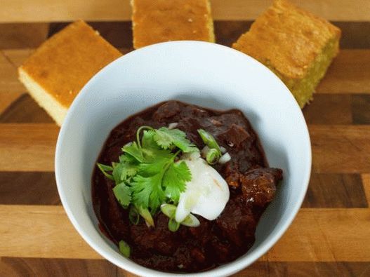 Teksas Čile s čokoladnim pivom