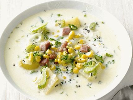 Foto supa od šunke i kukuruza