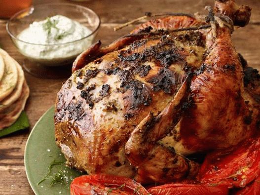 Fotografija piletine sa zeljem i rajčicom u pećnici