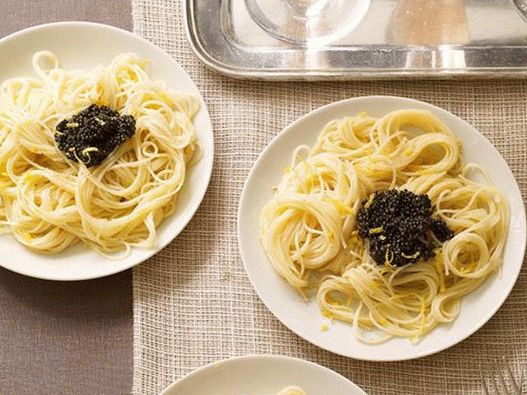Fotografija jela - Pasta cappellini s limunom i crnim kavijarom