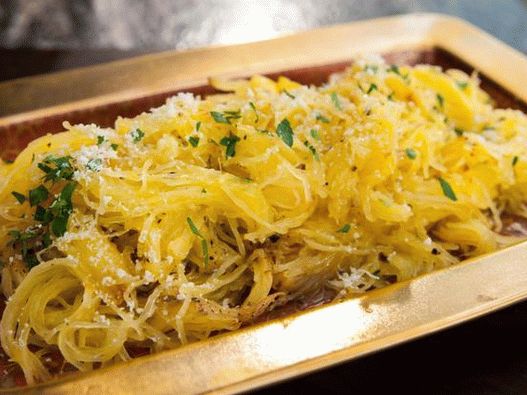 Fotografija jela - pečena bundeva od špageta s uljem parmezana i tartufa
