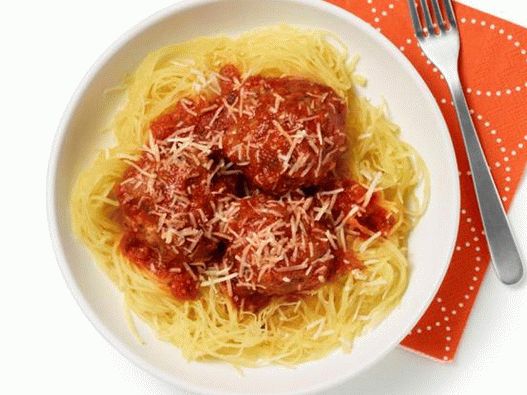 Fotografija fotografije jela - špageti s bundevom