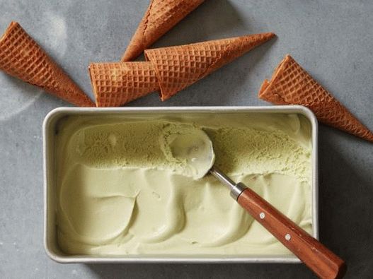 Foto sladoled s okusom zelenog čaja bez upotrebe sladoleda