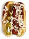 Hot dog s Monterey Jack sirom