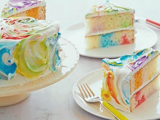 Fotografija jela - Rainbow torta u boji glazure