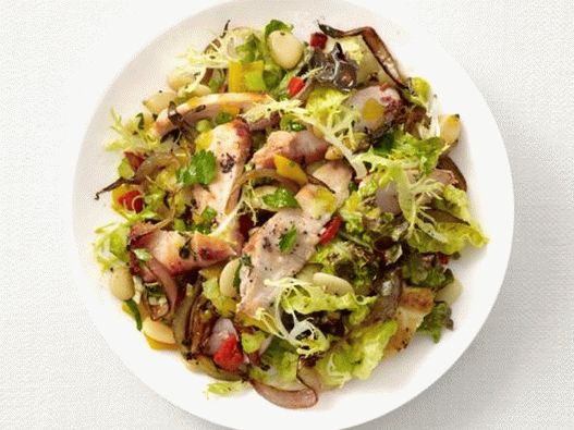 Fotografija jela - Topla salata s piletinom i grahom