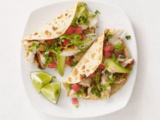 Tacos s ribom i lubenicom salsa