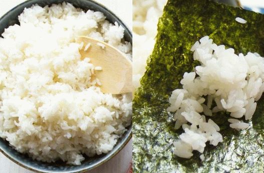 Foto riža za suši u kuhaču za rižu