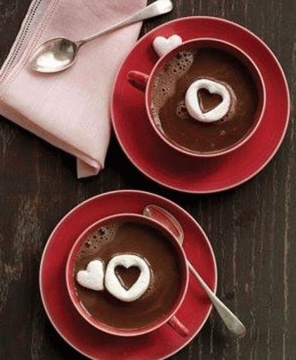 Foto romantična topla čokolada
