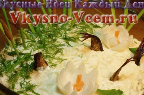 Riblje salate u ribnjaku
