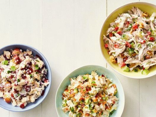 Foto salate s piletinom: mogućnosti kuhanja