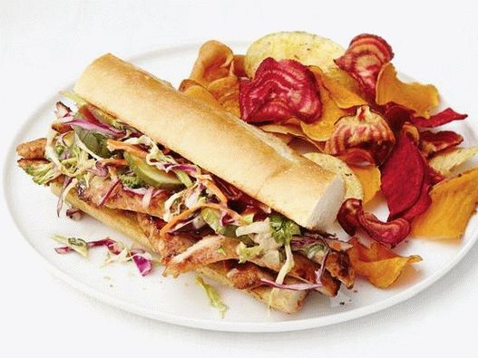 Foto sendviči sa svinjetinom i roštiljem od roštilja s umakom od Hoisin