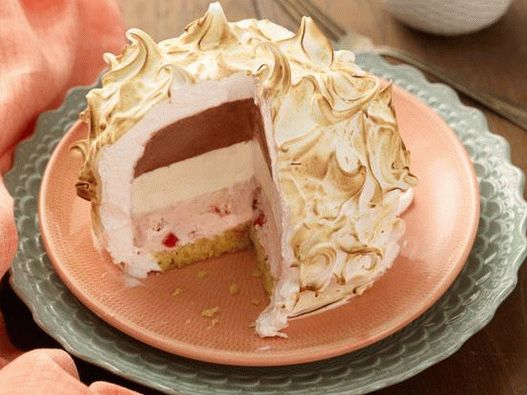 Foto sladoledna torta s meringueom