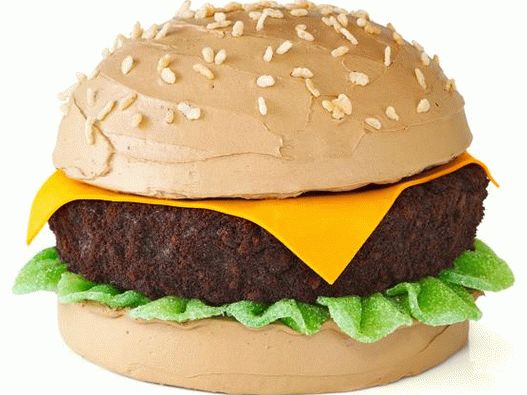 Foto torta u obliku hamburgera