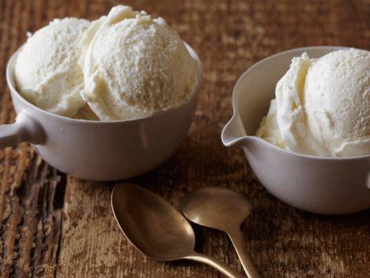 Foto sjajni sladoled od vanilije