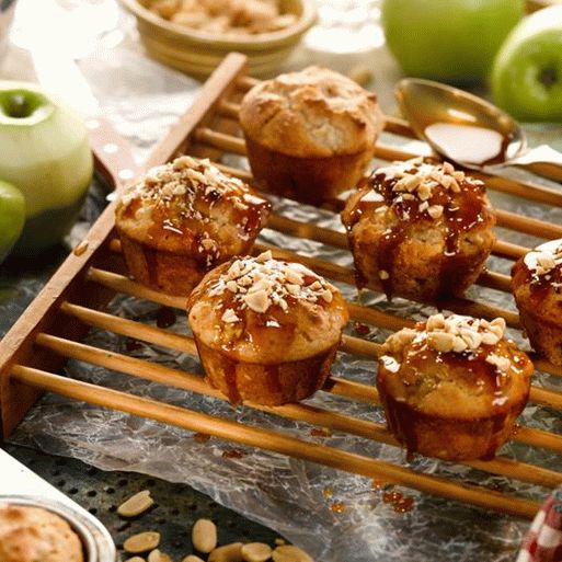 Foto-kolači od jabuka-vanilije u glazuri od jabuka