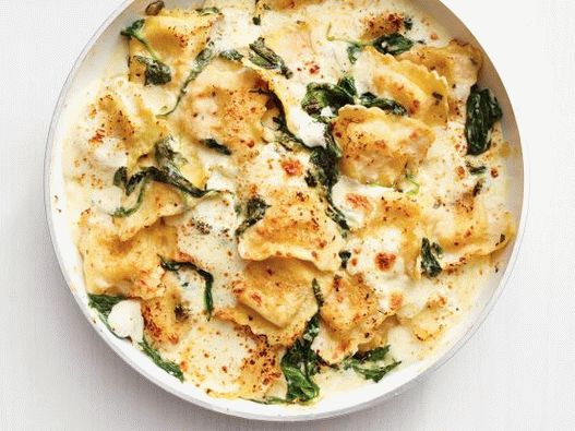 Foto pečeni špinat ravioli