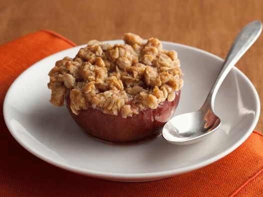 Fotografija jela - Pečene jabuke s hrskavim mrvicama zobene pahuljice i cimeta