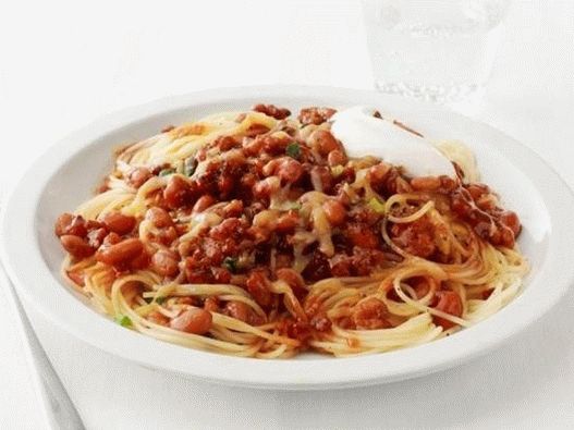 Fotografija jela - špageti s umakom od Chili mesa